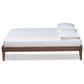 Baxton Studio Lucina Queen Platform Bed Frame in Walnut Brown, , large