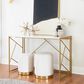 Lumisource Marla 2-Piece Nesting Pleated Ottoman Set in Cream, , large