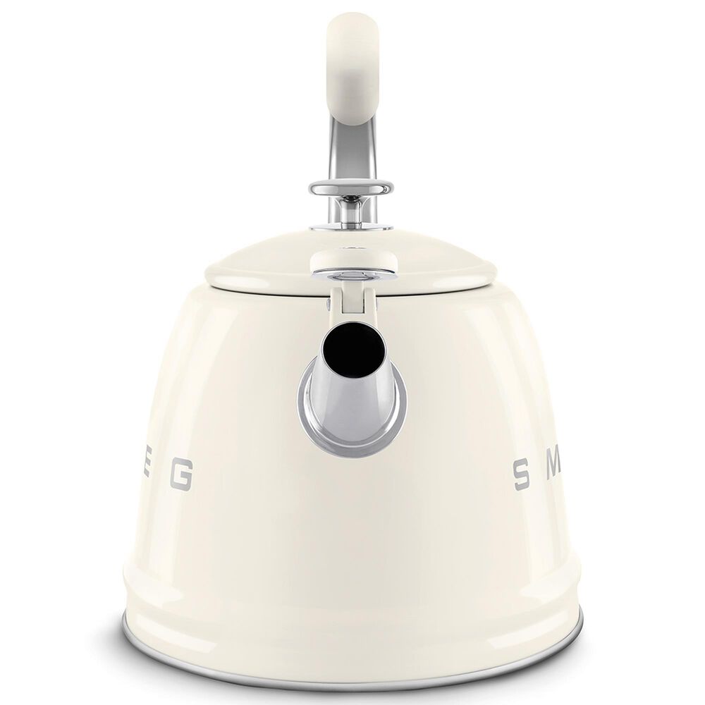 SMEG 2.3L 50&#39;s Style Stovetop Whistling Kettle in Cream, , large
