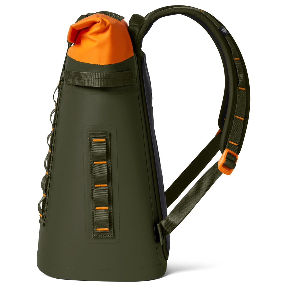 YETI Hopper M20 Backpack Soft Cooler in Olive and King Crab Orange, , large