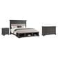 Davis International Prescott Queen Storage Panel Bed with Dresser and Nightstand in Gray Oak, , large