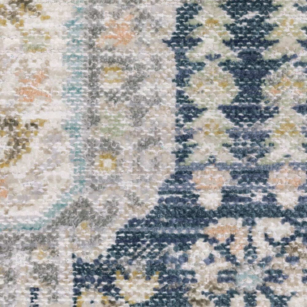 ROW by Oriental Weavers Cavett CAV07 Blue and Gold 9'10" x 13' Area Rug, , large