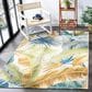 Safavieh Barbados Tropical Botanical 3"3" x 5" Gold and Green Indoor/Outdoor Area Rug, , large