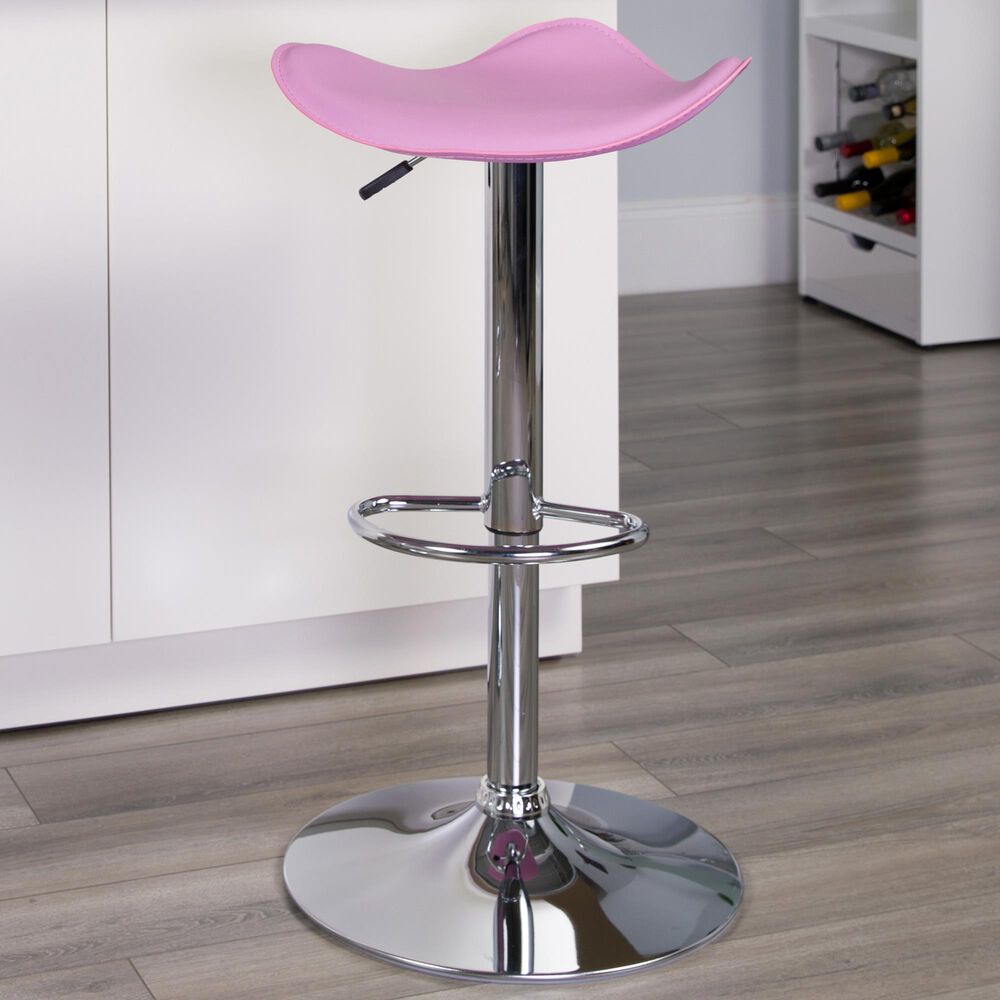 Flash Furniture Adjustable Barstool in Pink, , large