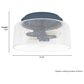 Hunter Hartland 2-Light Flush Mount in Indigo Blue, , large