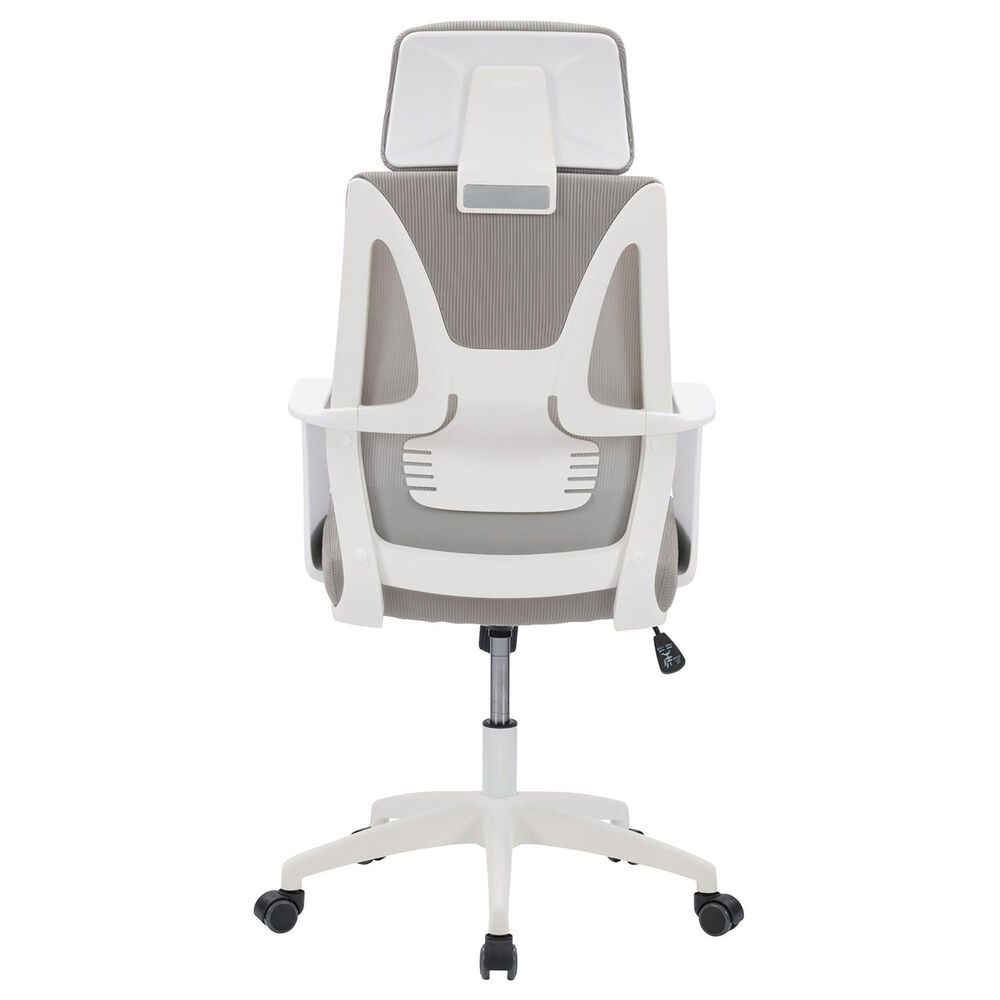 CorLiving Workspace Office Chair with White Frame in Grey, , large