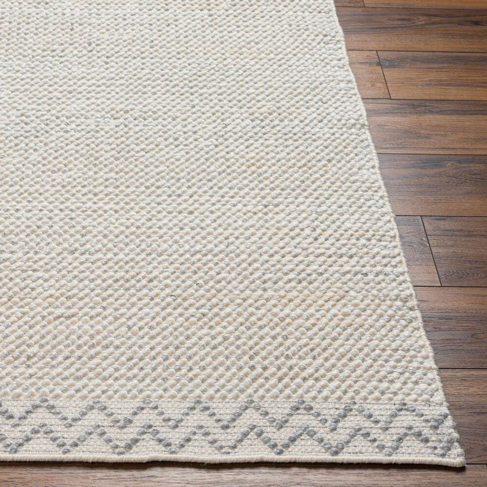Surya Reika REK-2307 6&#39; x 9&#39; Light Gray, Charcoal and White Area Rug, , large