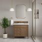 James Martin Brittany 36" Single Bathroom Vanity in Pecan with 3 cm White Zeus Silestone Top and Rectangular Sink, , large