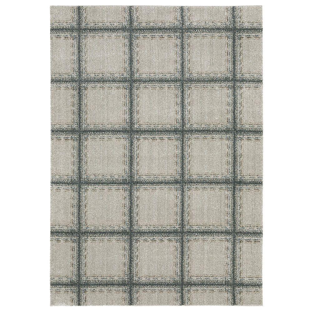 Oriental Weavers Alton Blocks 2"3" x 7"6" Beige and Blue Runner, , large