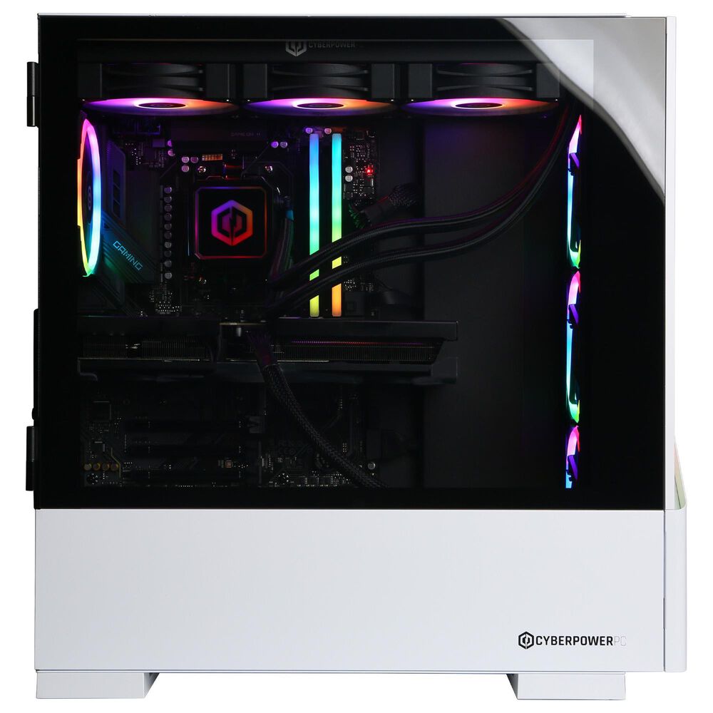 CyberPowerPC Gamer Supreme Gaming Desktop PC | AMD Ryzen 9 9900X - 32GB RAM - NVIDIA GeForce RTX 5070 Ti Graphics - 2TB SSD in White, , large
