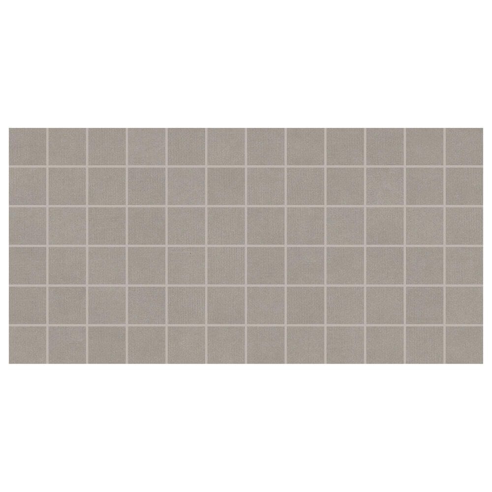 Dal-Tile Koncrete Grey 2" x 2" Square on 12" x 24" Ceramic Mosaic Sheet, , large