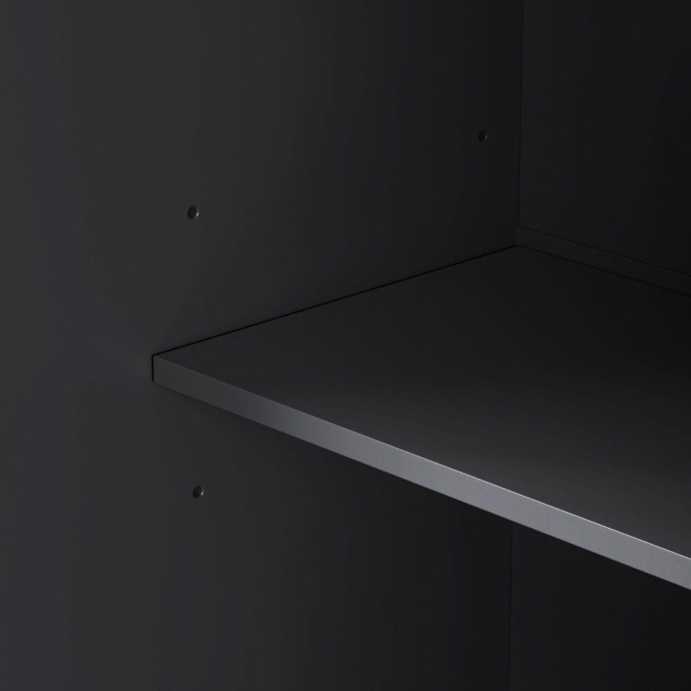 HOMLUX 56" Kitchen Island with Drop Leaf in Black, , large