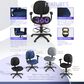 Regency Global Sourcing Comfort Series Swivel Computer Task Chair with Adjustable Arms and Drafting Kit in Black, , large