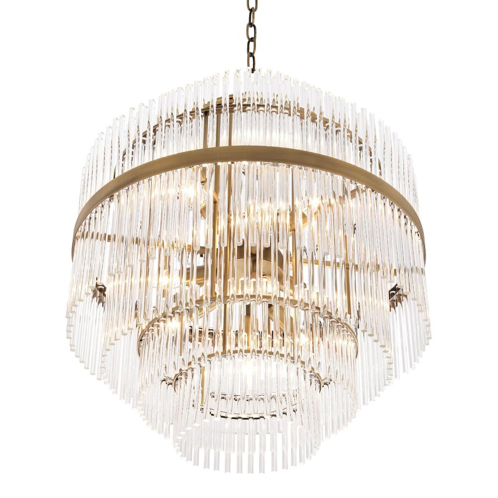 Eichholtz East Chandelier in Antique Brass, , large