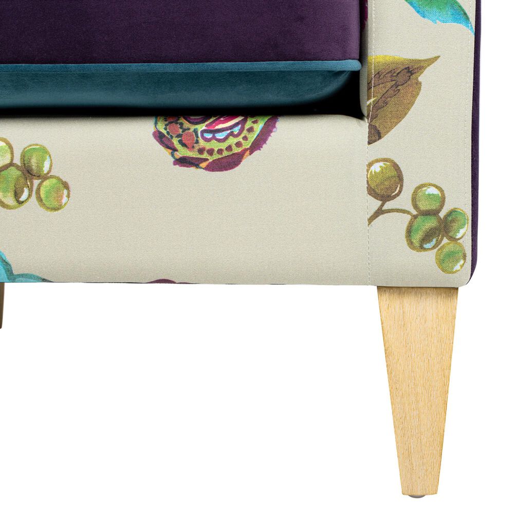 Jennifer Taylor Home Mamba Accent Chair in Satin Teal, Purple and Multicolor, , large