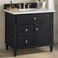 James Martin Vanities Lorelai 36" Single Vanity in Black Onyx with 3 cm White Zeus Quartz Top, , large