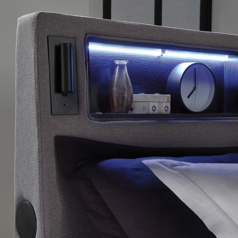 Ashley Verishaw Queen Platform Upholstered Bed in Gray, , large