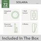 Hunter Solaria 72" Outdoor Ceiling Fan with LED Light in Fresh White, , large