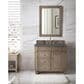 James Martin Vanities Bristol 36" Single Bathroom Vanity in Whitewashed Walnut with 3 cm Parisien Bleu Quartz Top and Rectangular Sink, , large