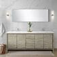 Lexora Home Lafarre 80" Double Bathroom Vanity in Rustic Acacia with 2 cm White Cultured Marble Top and Rectangular Sinks, , large