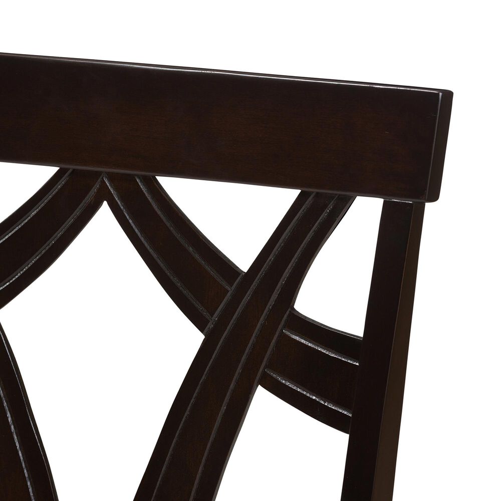 Baxton Studio Sylvia Side Chair in Dark Brown (Set of 2), , large
