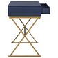 Linon Home Decor Campaign 2-Drawer Desk in Blue and Gold, , large