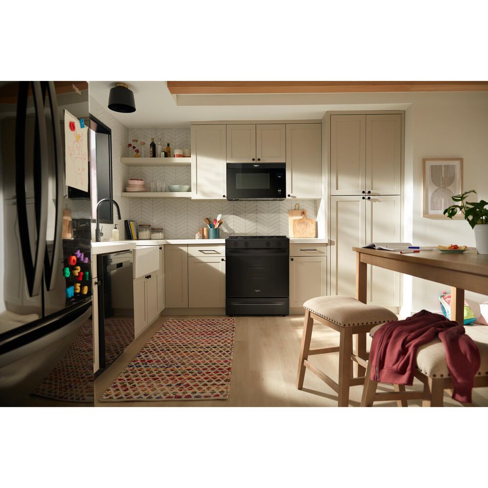 Whirlpool 30" Gas Smart Range in Black, , large