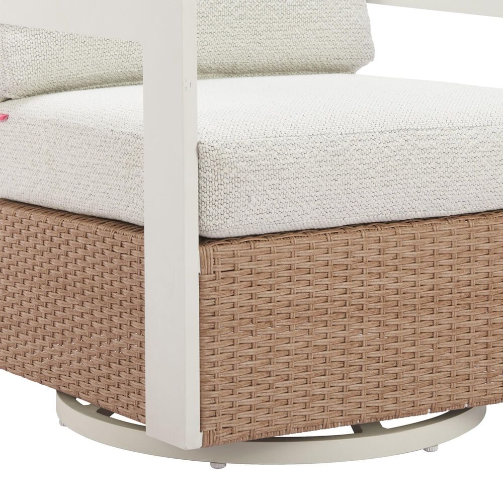 Zuo Modern Gelo Outdoor Swivel Chair in White, , large