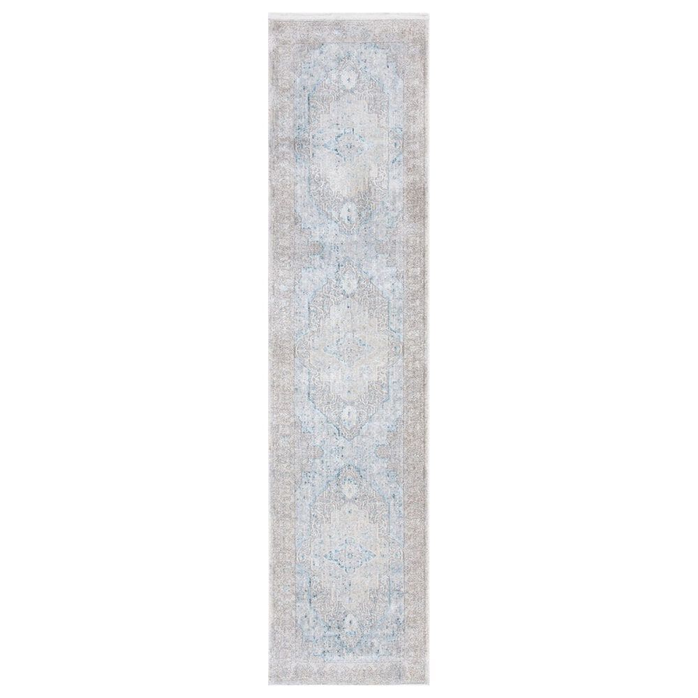 Safavieh Dream DRM401H 2" x 8" Grey and Blue Runner, , large