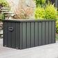 HOMLUX 100-Gallon Outdoor Waterproof Storage Deck Box with Lockable Lid in Dark Gray, , large