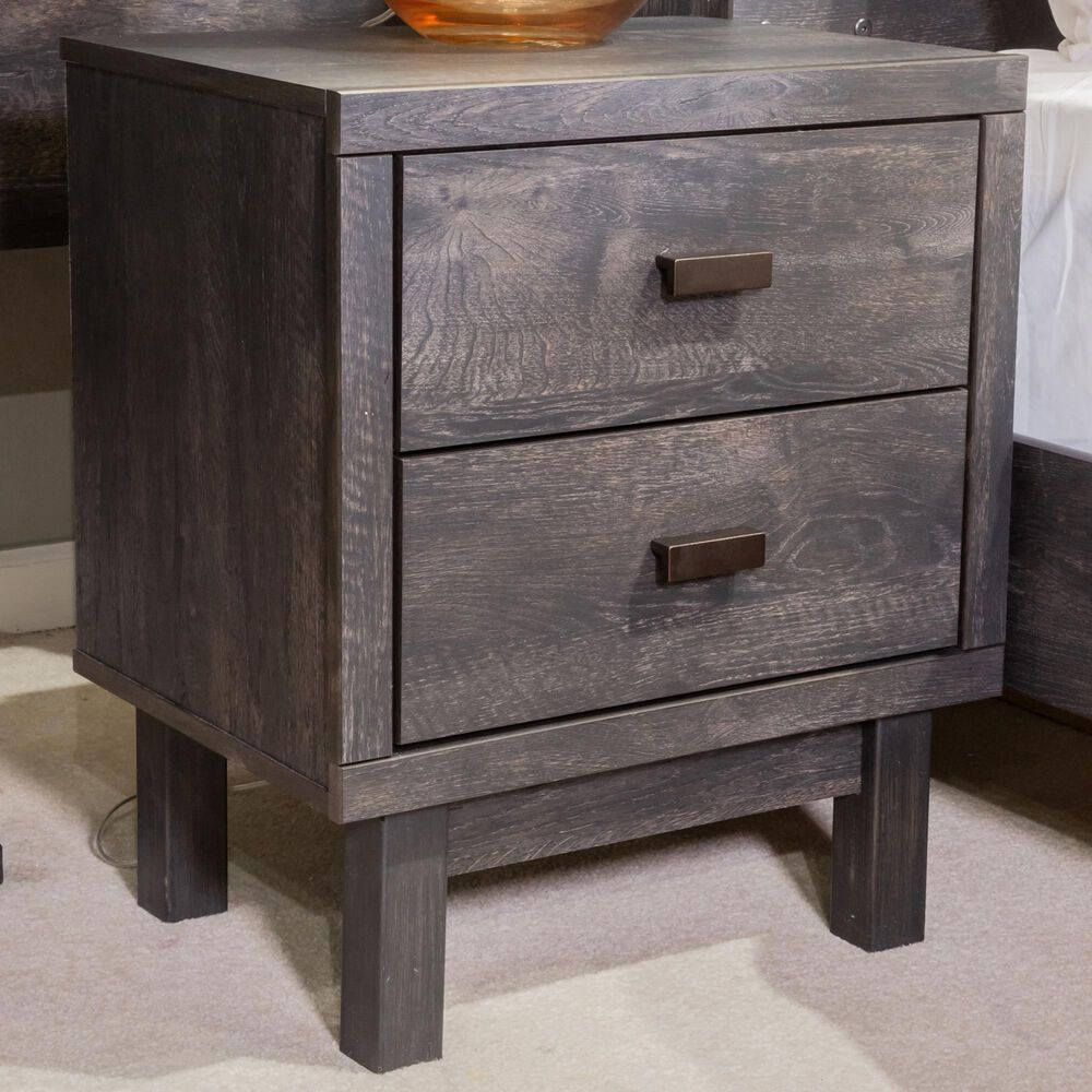 Signature Design by Ashley Toretto 2-Drawer Nightstand in Charcoal, , large