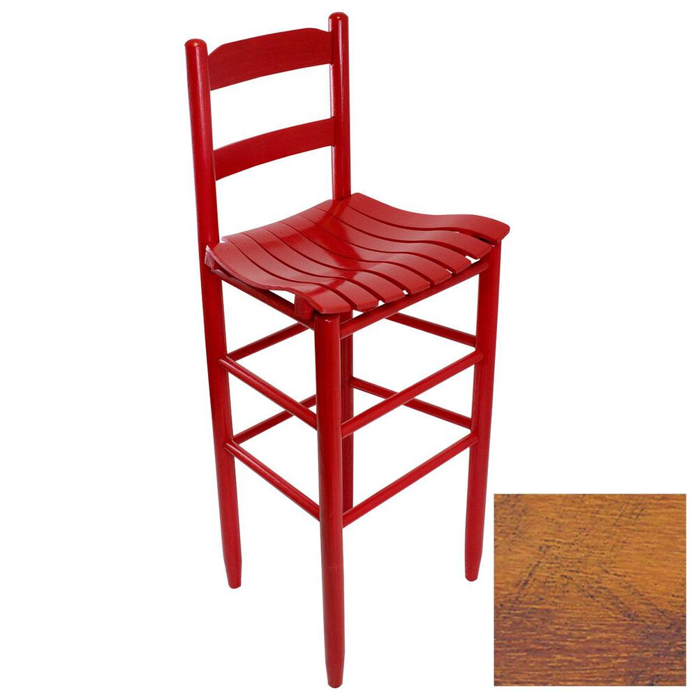 Lakeside Beach Mountain Ladderback Barstool in Woodleaf Hickory, , large
