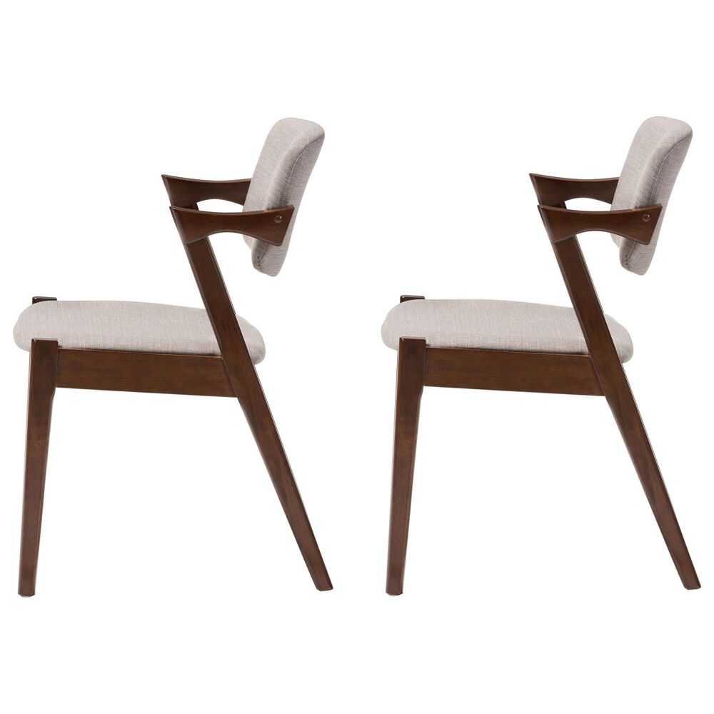 Baxton Studio Elegant Arm Chair in Dark Walnut (Set of 2), , large