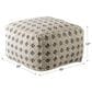 Steve Silver Kodi Pouf in White and Gray, , large