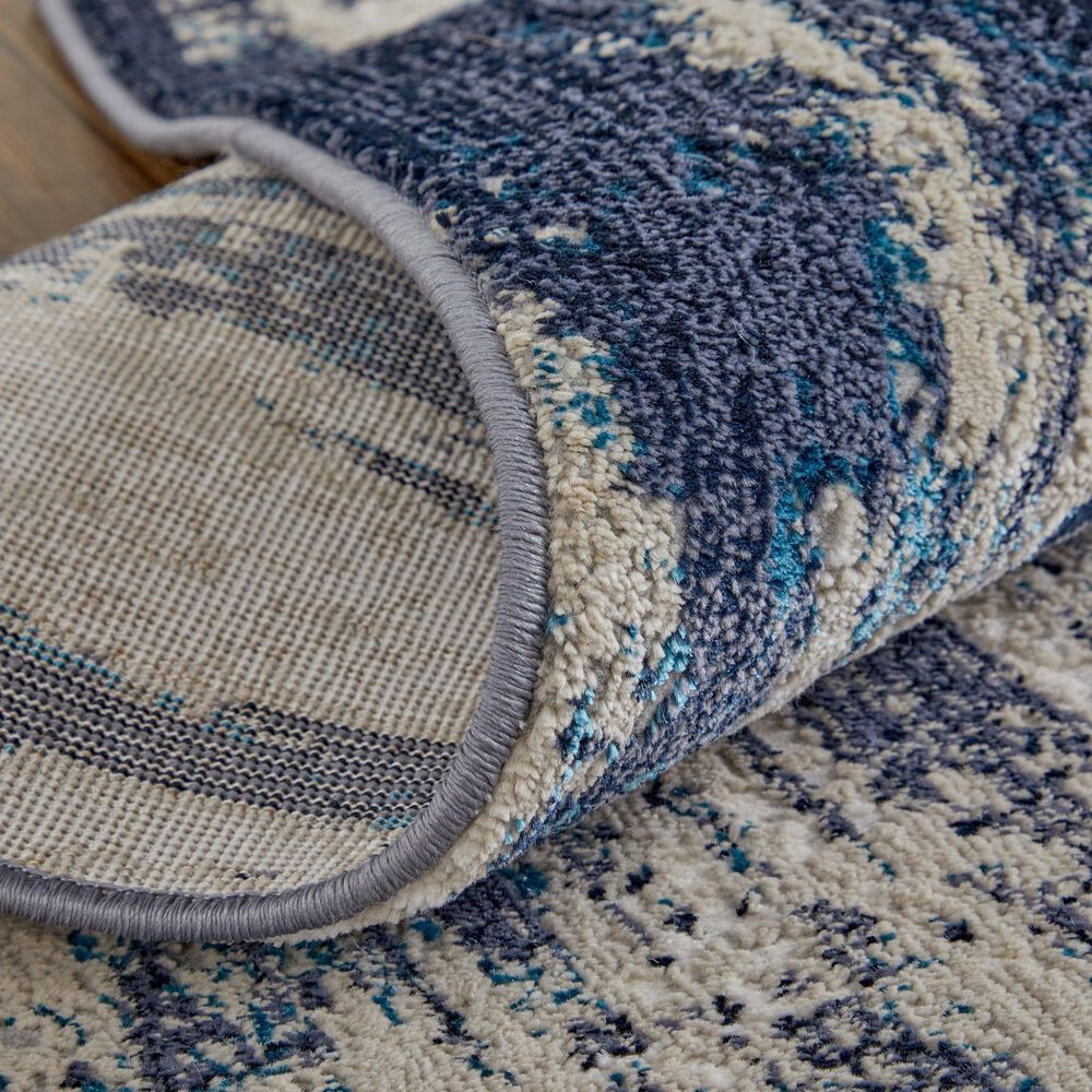 Feizy Indio 3&#39;11&quot; x 6&#39; Beige and Blue Area Rug, , large