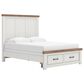 Ashley Savonport Queen Storage Panel Bed in White and Brown, , large