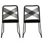 Southern Enterprises Padko Outdoor Rope Chair in Black (Set of 2), , large