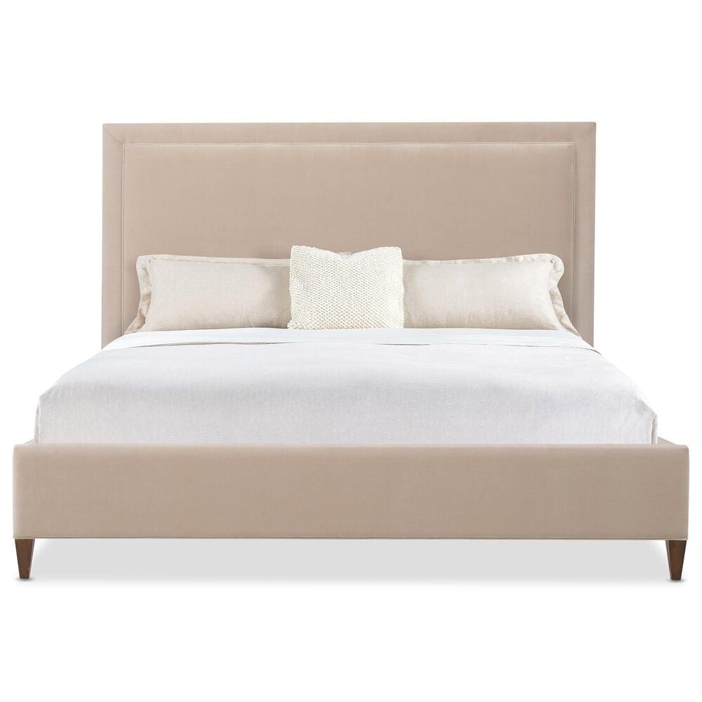 Hooker Furniture Archives King Upholstered Panel Bed in Liber Oat, , large