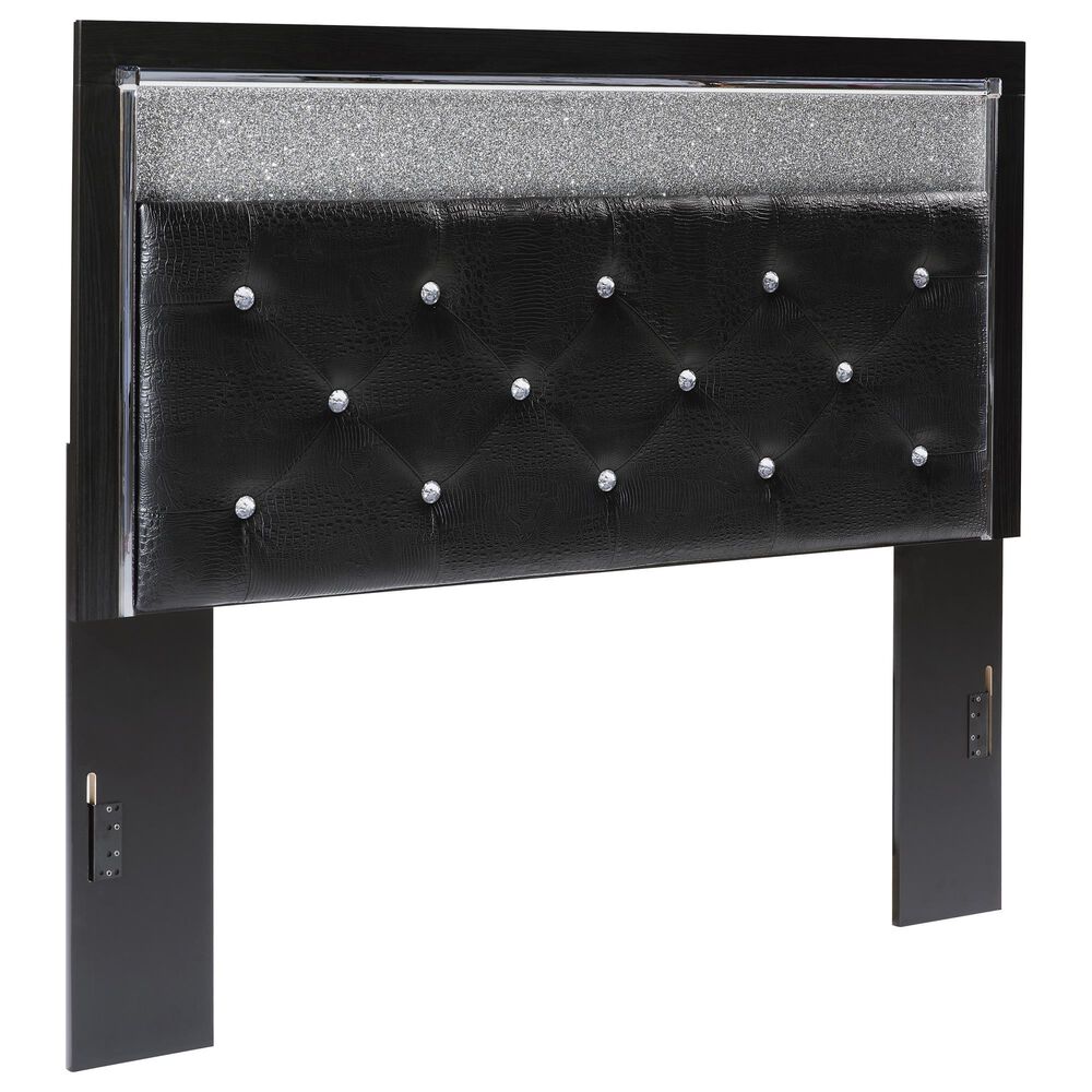 Ashley Kaydell 3-Piece Queen Upholstered Headboard Set in Black and Dark Gray, , large