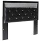 Ashley Kaydell 3-Piece Queen Upholstered Headboard Set in Black and Dark Gray, , large