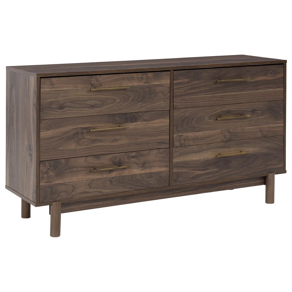 Ashley Calverson 6-Drawer Dresser in Mocha, , large