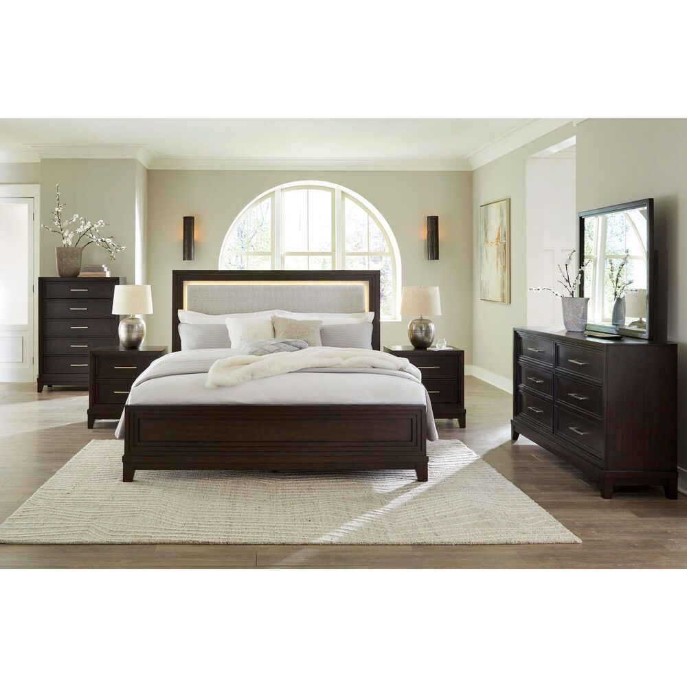 Ashley Neymorton King Panel Bed in Dark Grayish Brown, , large