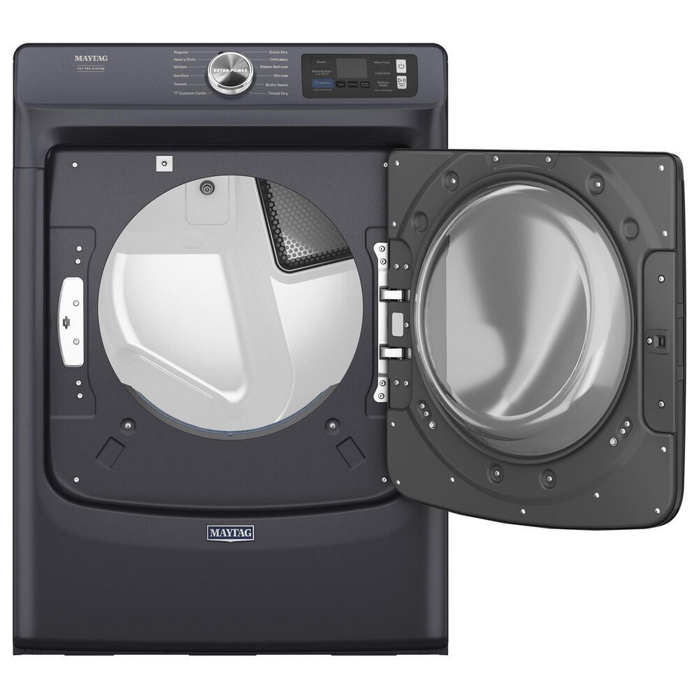 Maytag 7.3 Cu. Ft. Capacity Front Load Gas Dryer in Midnight Steel, , large