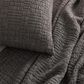 Ann Gish Pickstitch 3-Piece Queen Coverlet Set in Charcoal, , large