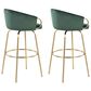 LumiSource Claire Swivel Barstool with Green Velvet Upholstery in Gold (Set of 2), , large