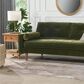 Jennifer Taylor Home Nicholas Stationary Sofa in Olive Green Velvet, , large