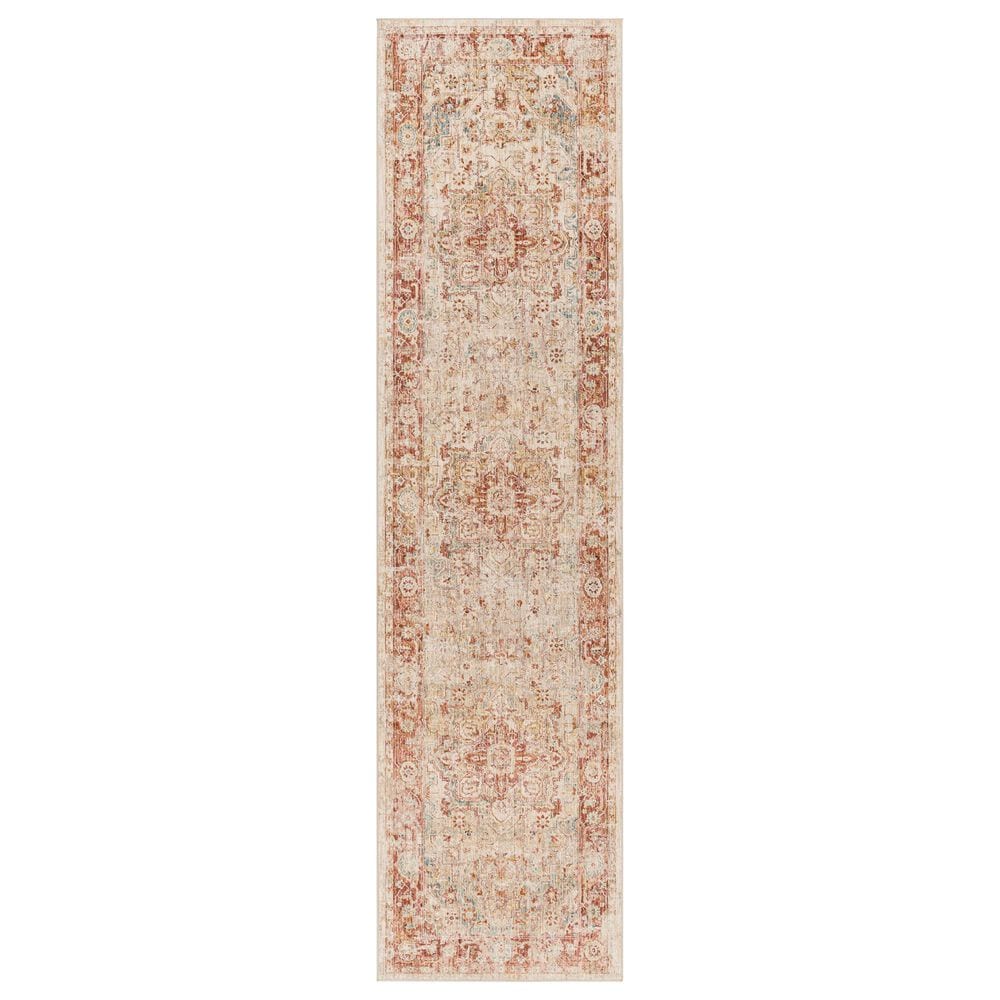 Surya Aspendos 2"7" x 7"3" Light Gray, Rust, Denim, Ice Blue, Cream, Mustard and Black Runner, , large