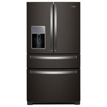 Whirlpool 26 Cu. Ft. 4-Door French Door Refrigerator with Prep and Store Bins in Black Stainless, , large