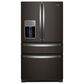 Whirlpool 26 Cu. Ft. 4-Door French Door Refrigerator with Prep and Store Bins in Black Stainless, , large