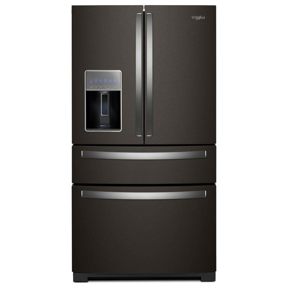 Whirlpool 26 Cu. Ft. 4-Door French Door Refrigerator with Prep and Store Bins in Black Stainless, , large